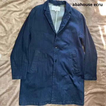 [새상품급] ABAHOUSE ecru 데님 코트 테일러드 코트