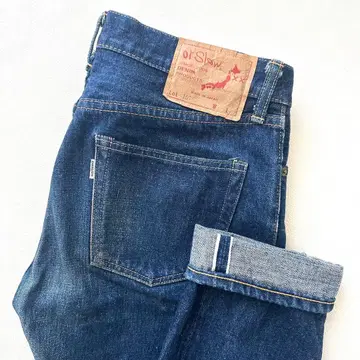 오어슬로우 107 셀비지 데님 팬츠 M 일본제 인디고