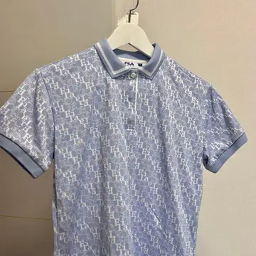 [ 새상품급 ] FILA 골프 피케 셔츠 반팔 블루 그레이