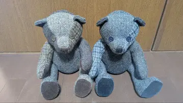 2체 세트 HARRIS TWEED 테디베어 벌레 먹은 흔적 있음