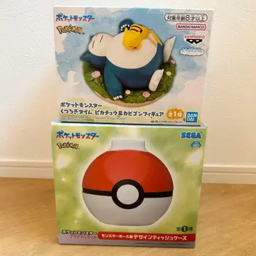 몬스터볼풍 티슈 케이스 휴식 타임 피카츄 & 카비곤