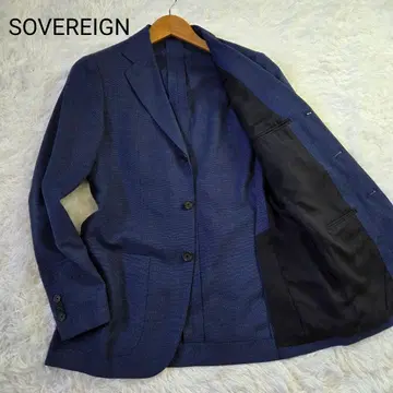 새상품급 소버린 BREEZY 린넨 혼방 테일러드 자켓 M 다크 네이비