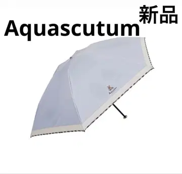 새상품 Aquascutum 아쿠아 스큐텀 양산 접이식 베어 자수 블루