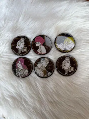 죠죠월드 홀로그램 캔뱃지 6개 세트