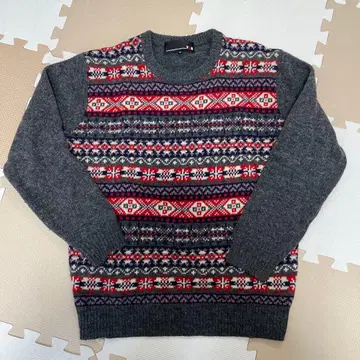 [ 새상품급 ] VAN 그레이 페어아일 패턴 니트 M 밴 자켓