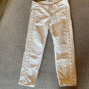 ZARA & VOLTAIRE 화이트 슬림핏 팬츠