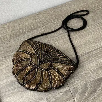 3F 빈티지 숄더백 비즈백 파티 클러치