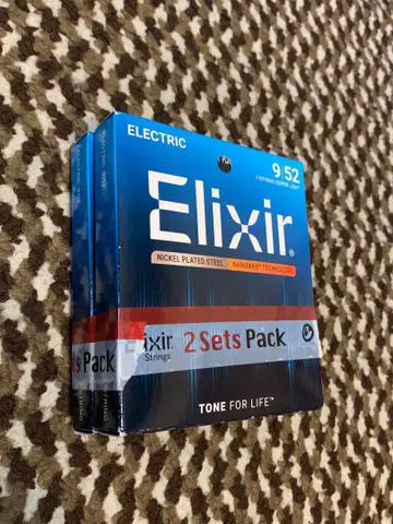 [ 미사용 ] Elixir 9-52 일렉 기타 줄 2세트 팩