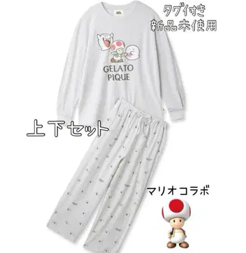 젤라또피케 슈퍼 마리오 여성용 롱T&롱팬츠 세트