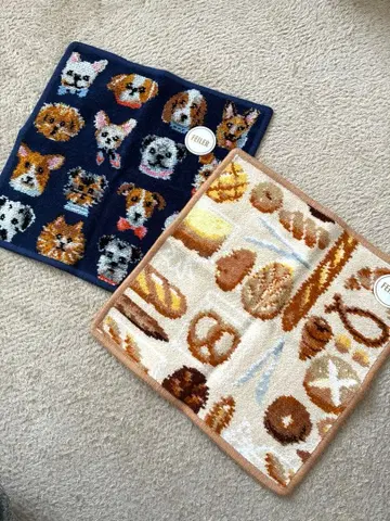 FEILER 개와 빵 손수건 2장 세트