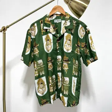 Evisen 에비센 올 패턴 오픈 카라 셔츠 M 남성용