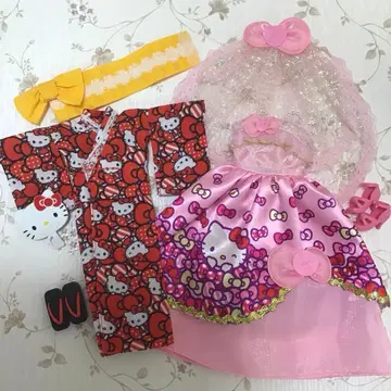 리카짱 키티 웨딩 드레스 유카타 잡화 일본 나막신 샌들 묶음 판매