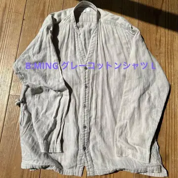 B:MING BEAMS 코튼 셔츠 그레이 L