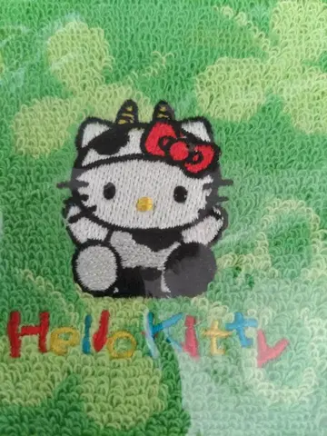 헬로키티 목장 한정판 키티 미니 타월 소 키티 지역 한정 키티