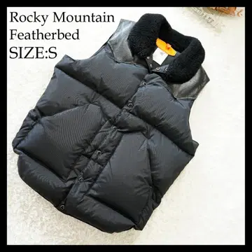 [새상품급] 록키 마운틴 페더베드 가죽 절개 다운 베스트 M 사이즈 블랙