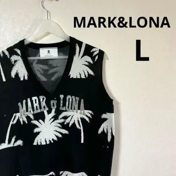 MARK&LONA 골프 니트 베스트 스컬 L