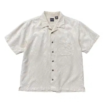 USA 구제 의류 ARROW 레이온/폴리 오픈 카라 아로하 셔츠 자카드
