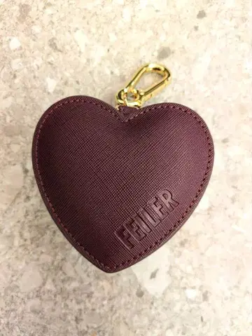 새상품급 FEILER 하트형 키링 딥 퍼플