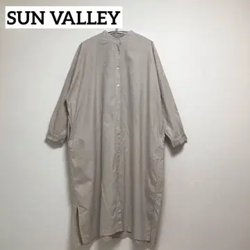 SUN VALLEY 선밸리 셔츠 원피스 면 100% 베이지 M