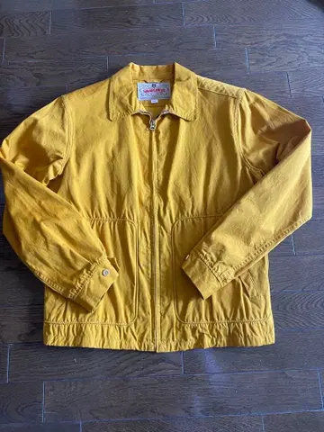 [ 미사용 ] 슈가케인 드리즐러 자켓 M 겨자색 스윙탑