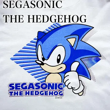 구하기 어려움 SEGA 세가 소닉 더 헤지혹 T셔츠 L 90s 일본제