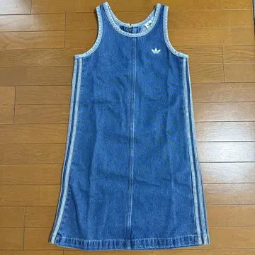 adidas 데님 쓰리 스트라이프 탱크 원피스 M 새상품
