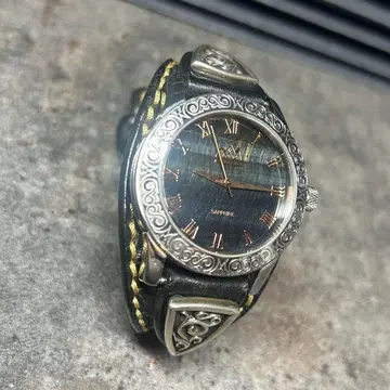 SAAD 손목시계/실버/가죽