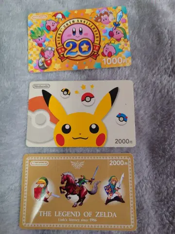 커비 피카츄 젤다 선불카드 세트 기사용