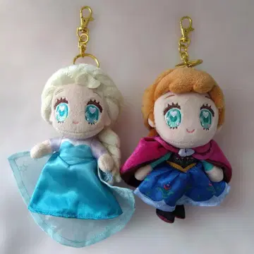 디즈니 스토어 tiny 안나 엘사 봉제 인형 세트