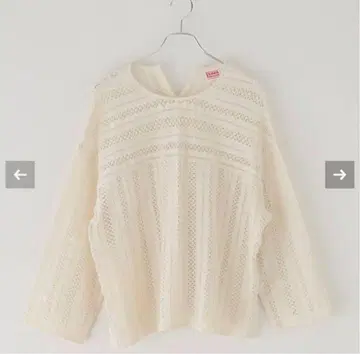 인디아 인더스트리 레이스 풀오버 블라우스 내추럴