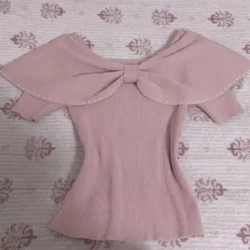 걸리시 프렌치 걸리시 스나 리본 펄 상의