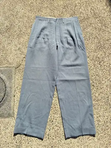 50s 빈티지 울 개버 슬랙스 라이트 블루