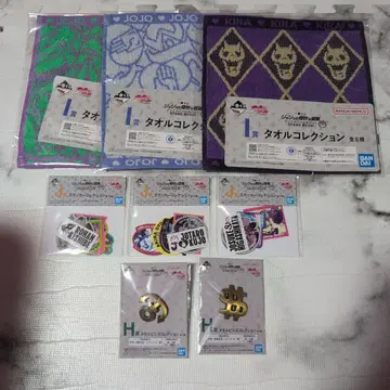 죠죠 제일복권 타월 스티커 핀즈 8종 세트 묶음 판매