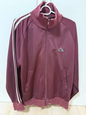 Kappa 버건디 집업 자켓 MEDIUM