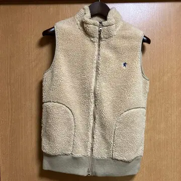 짐플렉스 Gymphlex 플리스 집업 베스트 크림색