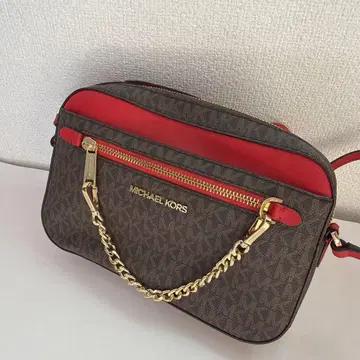 MICHAEL KORS 숄더백 브라운/레드