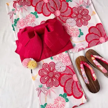 유카타 오비 일본 나막신 머리 장식 4세트