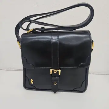 올드 로베르타 블랙 가죽 숄더백 수납 가방 (찢김 있음) 포함