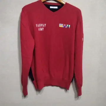 rough & swell V넥 캐시미어 스웨터 L 빨간색