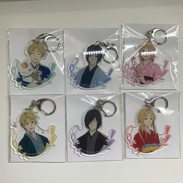 나츠메 우인장 일본 의류 키링 6개 세트