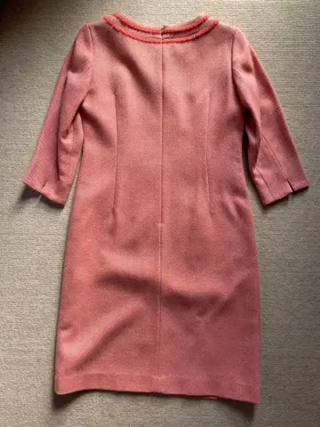 PASA de COCO 핑크 7부 소매 무릎 기장 원피스