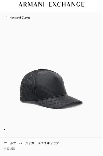 아르마니 익스체인지 올 오버 자카드 로고 캡