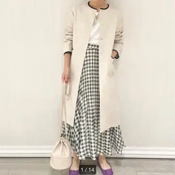 LaTotalite 라토타리테 파이핑 노카라 코트 봄 아우터