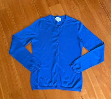 가디건 프랑스 S 사이즈 블루 캐시미어 ERIC BOMPARD