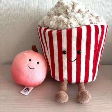 Jellycat Amuseables 봉제 인형 팝콘 복숭아 세트