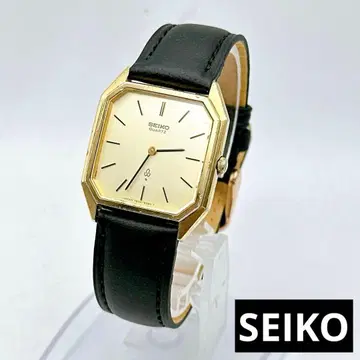 세이코 빈티지 쿼츠 남성용 손목시계 골드 레어