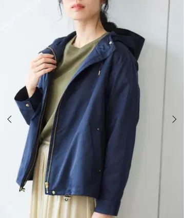 [새상품급] le.coeur blanc 트윌 스트레치 후드 블루종 네이비