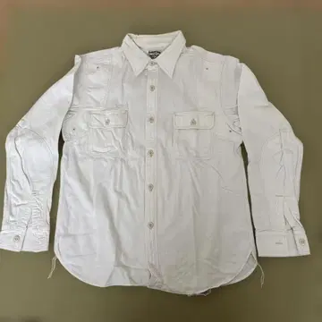 페로우즈 스토미 블루 워크 셔츠 화이트