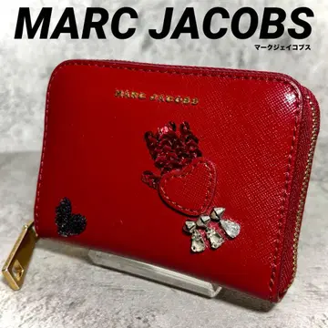 [ 새상품급! ] 마크제이콥스 라운드 지퍼 빨간색 미니 지갑 카드 케이스