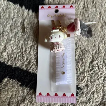 딸기 휘핑 케이크 마이멜로디 스트랩 키링